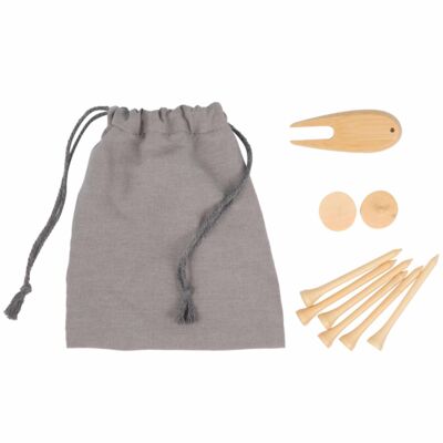 Bamboo Golf Tee Set with Recycled Pouch Thumbnail